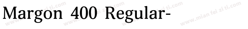 Margon 400 Regular字体转换